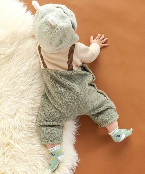 SLAP SLIP BABY / スラップ スリップ ベビー ロンパース | アニマルクマ恐竜モチーフぽこぽこボアカバーオールベビー(60~80cm) | 詳細3