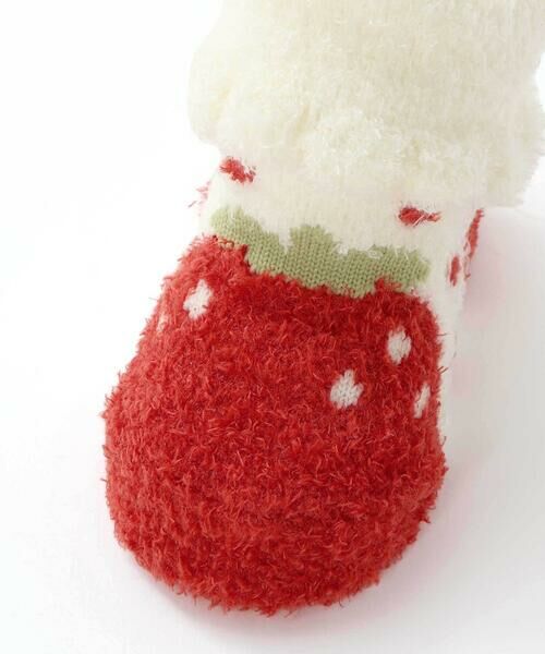 SLAP SLIP BABY / スラップ スリップ ベビー ベビー・キッズグッズ | 【お揃い】いちごドットもこもこソックス(9~12cm) | 詳細4