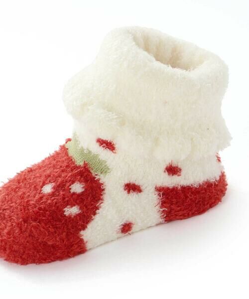 SLAP SLIP BABY / スラップ スリップ ベビー ベビー・キッズグッズ | 【お揃い】いちごドットもこもこソックス(9~12cm) | 詳細5