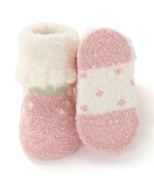 SLAP SLIP BABY / スラップ スリップ ベビー ベビー・キッズグッズ | 【お揃い】いちごドットもこもこソックス(9~12cm) | 詳細10