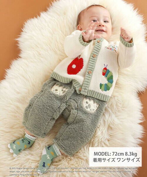 SLAP SLIP BABY / スラップ スリップ ベビー ベビー・キッズウエア | 【絵本コラボ-はらぺこあおむし-】ワンポイントニットカーディガン(70~80cm) | 詳細1