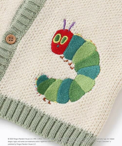 SLAP SLIP BABY / スラップ スリップ ベビー ベビー・キッズウエア | 【絵本コラボ-はらぺこあおむし-】ワンポイントニットカーディガン(70~80cm) | 詳細7