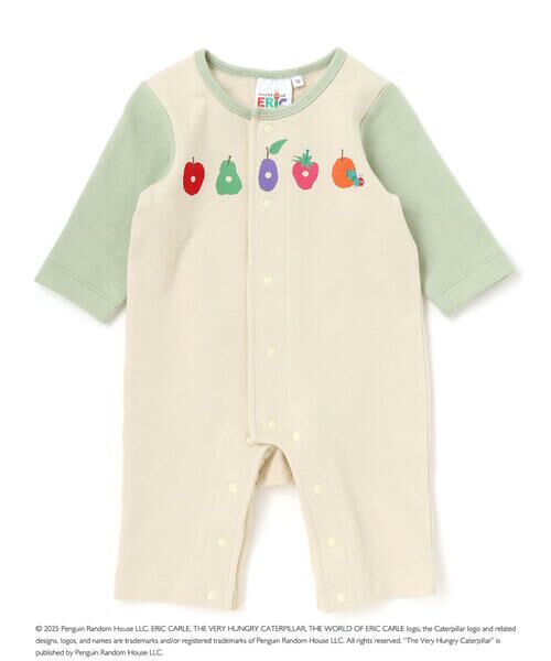 SLAP SLIP BABY / スラップ スリップ ベビー ロンパース | 【絵本コラボ-はらぺこあおむし-】袖配色おしりパッチカバーオール(70~80cm) | 詳細3