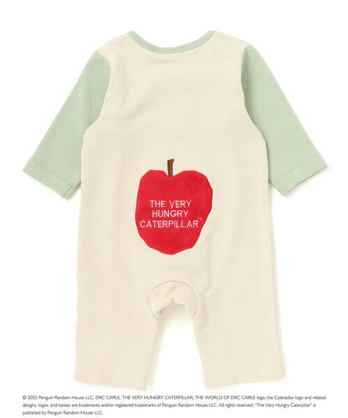 SLAP SLIP BABY / スラップ スリップ ベビー ロンパース | 【絵本コラボ-はらぺこあおむし-】袖配色おしりパッチカバーオール(70~80cm) | 詳細4