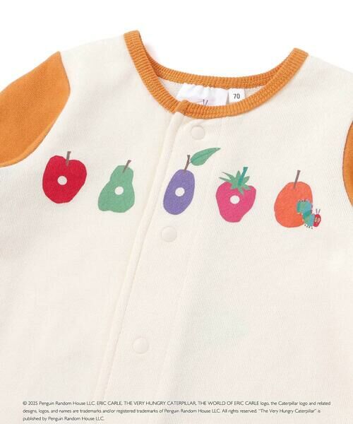 SLAP SLIP BABY / スラップ スリップ ベビー ロンパース | 【絵本コラボ-はらぺこあおむし-】袖配色おしりパッチカバーオール(70~80cm) | 詳細10