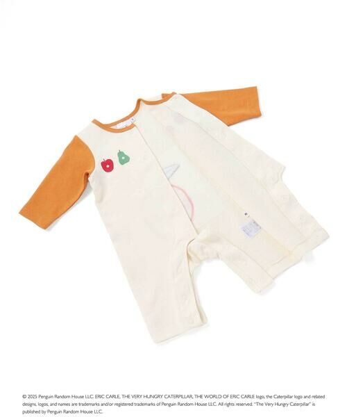 SLAP SLIP BABY / スラップ スリップ ベビー ロンパース | 【絵本コラボ-はらぺこあおむし-】袖配色おしりパッチカバーオール(70~80cm) | 詳細14