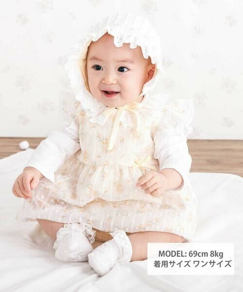 SLAP SLIP BABY / スラップ スリップ ベビー ベビー・キッズウエア | 花柄シフォンレースワンピース+フリルブルマセットアップベビー(70~80cm) | 詳細15