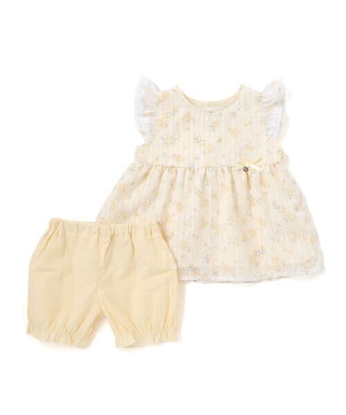 SLAP SLIP BABY / スラップ スリップ ベビー ベビー・キッズウエア | 花柄シフォンレースワンピース+フリルブルマセットアップベビー(70~80cm) | 詳細18