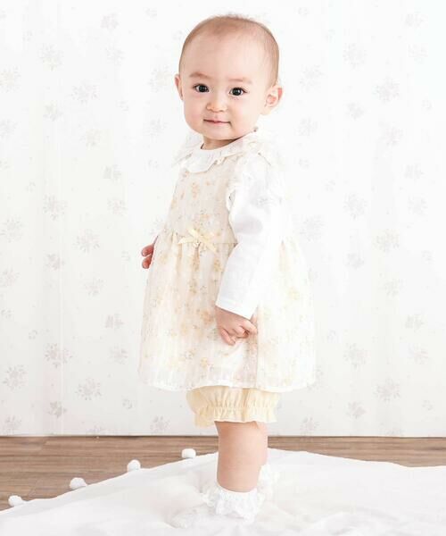 SLAP SLIP BABY / スラップ スリップ ベビー ベビー・キッズウエア | 花柄シフォンレースワンピース+フリルブルマセットアップベビー(70~80cm) | 詳細17