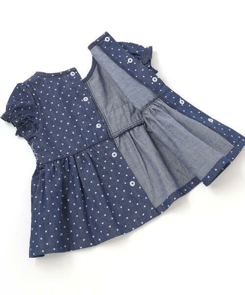 SLAP SLIP BABY / スラップ スリップ ベビー ベビー・キッズウエア | 花ドットデニムラメドット柄ストライプスモッキング刺しゅうワンピース+ブルマセットアップベビー(70~80cm) | 詳細8