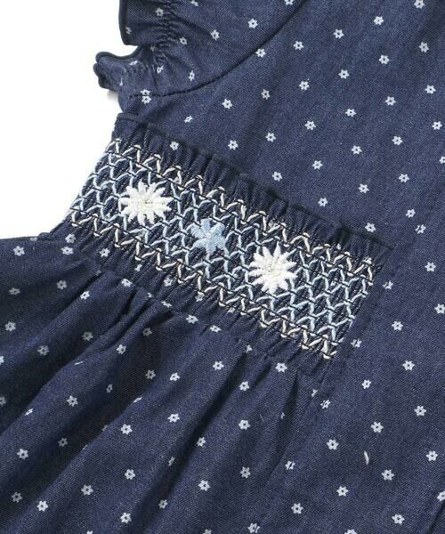SLAP SLIP BABY / スラップ スリップ ベビー ベビー・キッズウエア | 花ドットデニムラメドット柄ストライプスモッキング刺しゅうワンピース+ブルマセットアップベビー(70~80cm) | 詳細5