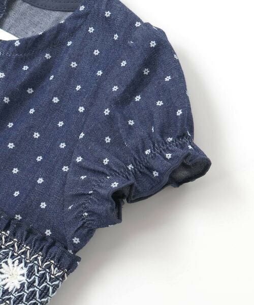SLAP SLIP BABY / スラップ スリップ ベビー ベビー・キッズウエア | 花ドットデニムラメドット柄ストライプスモッキング刺しゅうワンピース+ブルマセットアップベビー(70~80cm) | 詳細6