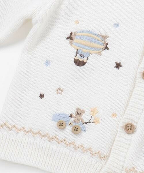 SLAP SLIP BABY / スラップ スリップ ベビー ベビー・キッズウエア | 恐竜アニマルのりもの刺しゅう配色ニットカーディガンベビー(70~80cm) | 詳細5