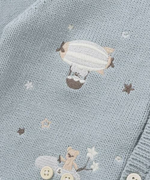 SLAP SLIP BABY / スラップ スリップ ベビー ベビー・キッズウエア | 恐竜アニマルのりもの刺しゅう配色ニットカーディガンベビー(70~80cm) | 詳細11