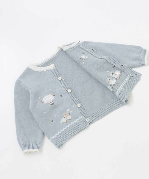SLAP SLIP BABY / スラップ スリップ ベビー ベビー・キッズウエア | 恐竜アニマルのりもの刺しゅう配色ニットカーディガンベビー(70~80cm) | 詳細15