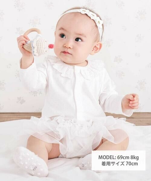 SLAP SLIP BABY / スラップ スリップ ベビー ロンパース | ドットボーダー襟付きボディミニベビー(70~80cm) | 詳細1