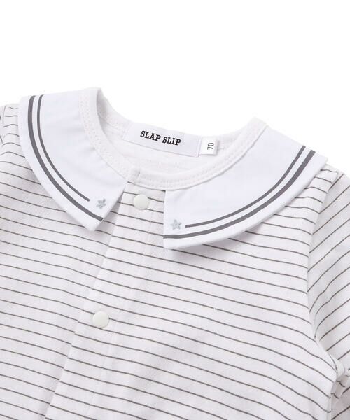 SLAP SLIP BABY / スラップ スリップ ベビー ロンパース | ドットボーダー襟付きボディミニベビー(70~80cm) | 詳細18