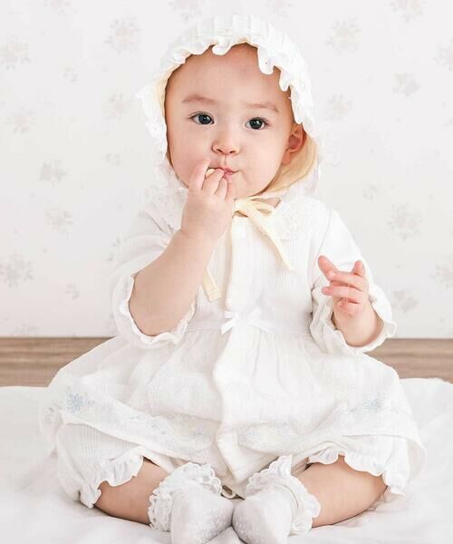 SLAP SLIP BABY / スラップ スリップ ベビー ロンパース | お花レース襟付きレーススカートドッキング2WAYオールベビー(50~70cm) | 詳細2