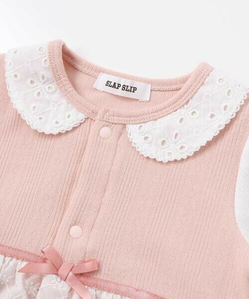 SLAP SLIP BABY / スラップ スリップ ベビー ロンパース | お花レース襟付きレーススカートドッキング2WAYオールベビー(50~70cm) | 詳細10