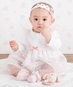 SLAP SLIP BABY / スラップ スリップ ベビー ロンパース | チュール花柄スカートドッキングボディミニベビー(70~80cm)