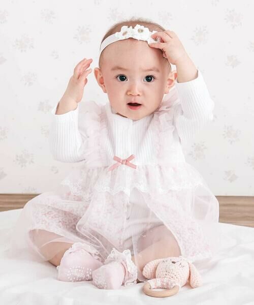 SLAP SLIP BABY / スラップ スリップ ベビー ロンパース | チュール花柄スカートドッキングボディミニベビー(70~80cm) | 詳細2