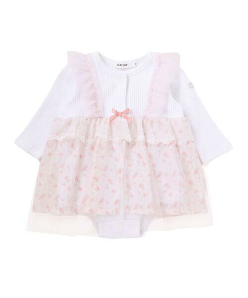 SLAP SLIP BABY / スラップ スリップ ベビー ロンパース | チュール花柄スカートドッキングボディミニベビー(70~80cm) | 詳細3
