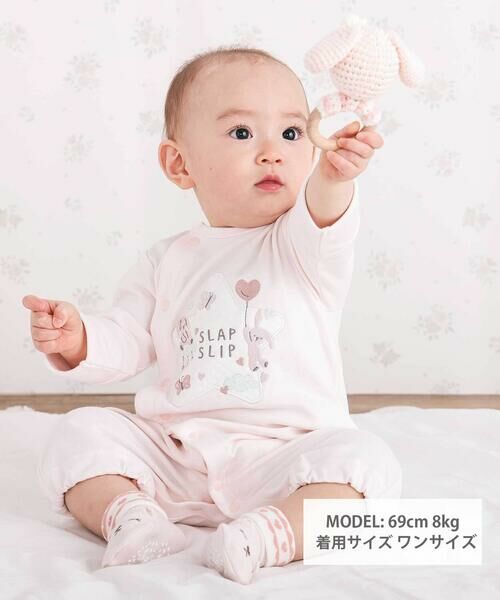 SLAP SLIP BABY / スラップ スリップ ベビー ロンパース | アニマルクマウサギ恐竜お星さまパッチ2WAYオールベビー(50~70cm) | 詳細1