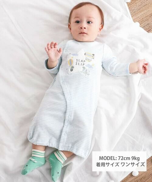 SLAP SLIP BABY / スラップ スリップ ベビー ロンパース | アニマルクマウサギ恐竜お星さまパッチ2WAYオールベビー(50~70cm) | 詳細7