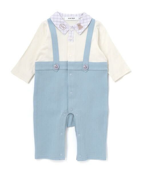 SLAP SLIP BABY / スラップ スリップ ベビー ロンパース | アニマルクマさんおしりパッチサロペット重ね着風カバーオールベビー(70~80cm) | 詳細1