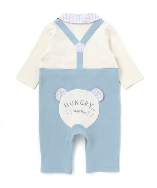 SLAP SLIP BABY / スラップ スリップ ベビー ロンパース | アニマルクマさんおしりパッチサロペット重ね着風カバーオールベビー(70~80cm) | 詳細2