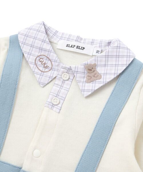 SLAP SLIP BABY / スラップ スリップ ベビー ロンパース | アニマルクマさんおしりパッチサロペット重ね着風カバーオールベビー(70~80cm) | 詳細3