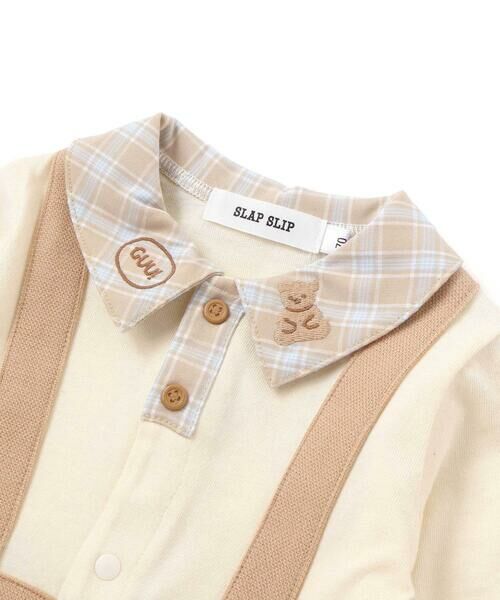 SLAP SLIP BABY / スラップ スリップ ベビー ロンパース | アニマルクマさんおしりパッチサロペット重ね着風カバーオールベビー(70~80cm) | 詳細16