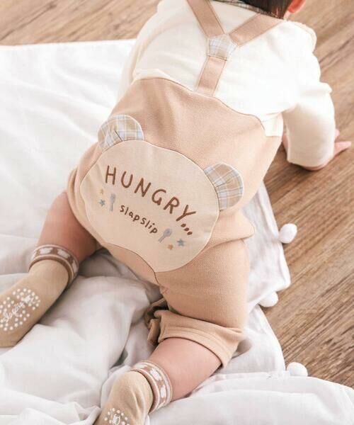 SLAP SLIP BABY / スラップ スリップ ベビー ロンパース | アニマルクマさんおしりパッチサロペット重ね着風カバーオールベビー(70~80cm) | 詳細13