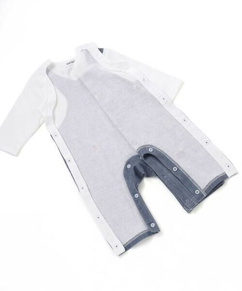 SLAP SLIP BABY / スラップ スリップ ベビー ロンパース | アニマルクマさんストライプサロペット重ね着風プリントロンパースベビー(60~80cm) | 詳細10