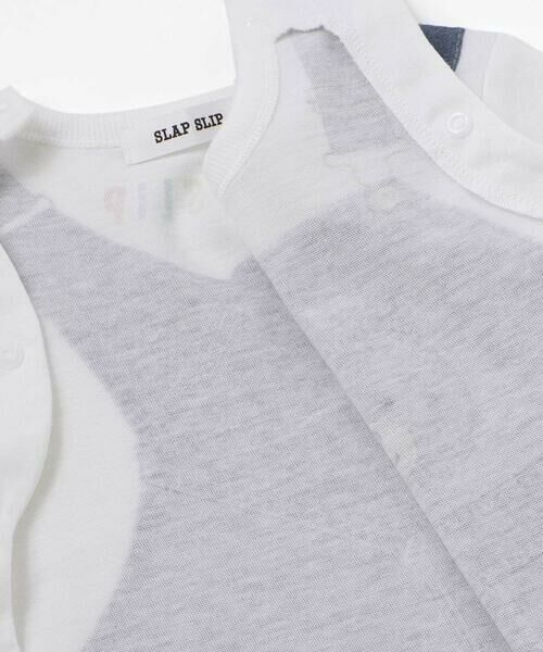 SLAP SLIP BABY / スラップ スリップ ベビー ロンパース | アニマルクマさんストライプサロペット重ね着風プリントロンパースベビー(60~80cm) | 詳細11