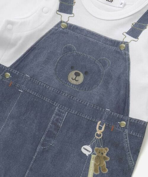 SLAP SLIP BABY / スラップ スリップ ベビー ロンパース | アニマルクマさんストライプサロペット重ね着風プリントロンパースベビー(60~80cm) | 詳細4