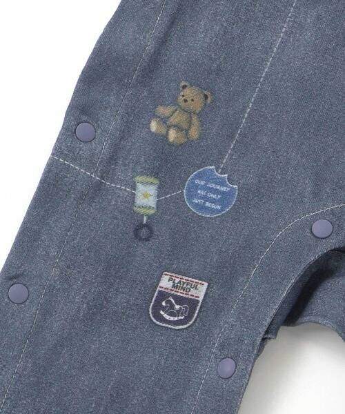 SLAP SLIP BABY / スラップ スリップ ベビー ロンパース | アニマルクマさんストライプサロペット重ね着風プリントロンパースベビー(60~80cm) | 詳細6