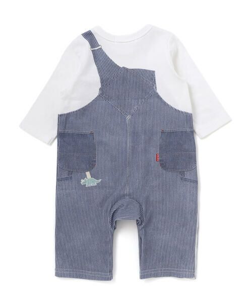 SLAP SLIP BABY / スラップ スリップ ベビー ロンパース | アニマルクマさんストライプサロペット重ね着風プリントロンパースベビー(60~80cm) | 詳細16