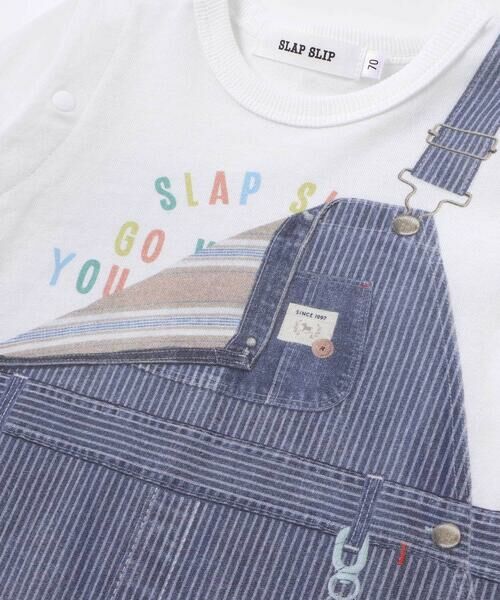 SLAP SLIP BABY / スラップ スリップ ベビー ロンパース | アニマルクマさんストライプサロペット重ね着風プリントロンパースベビー(60~80cm) | 詳細17