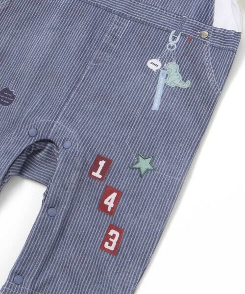 SLAP SLIP BABY / スラップ スリップ ベビー ロンパース | アニマルクマさんストライプサロペット重ね着風プリントロンパースベビー(60~80cm) | 詳細19