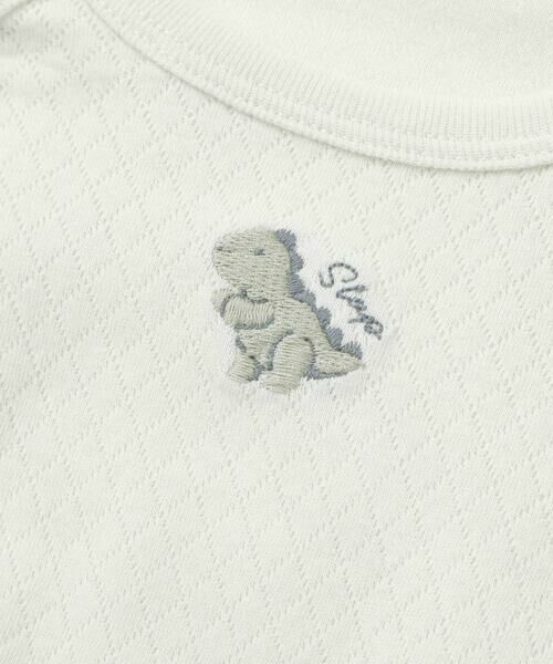 SLAP SLIP BABY / スラップ スリップ ベビー 肌着 | アニマルクマウサギ恐竜刺しゅう接結インナー2WAYオールベビー(50~70cm) | 詳細13