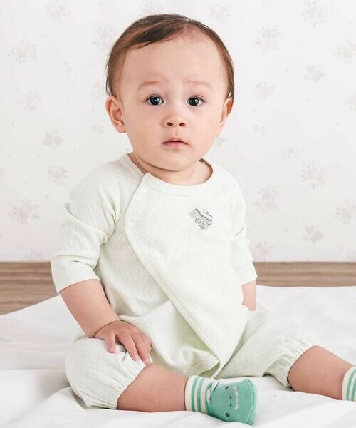SLAP SLIP BABY / スラップ スリップ ベビー 肌着 | アニマルクマウサギ恐竜刺しゅう接結インナー2WAYオールベビー(50~70cm) | 詳細8
