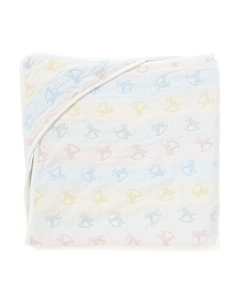SLAP SLIP BABY / スラップ スリップ ベビー ベビー・キッズグッズ | 【お揃い】コットンクマ木馬総柄3重ガーゼおくるみベビー | 詳細5