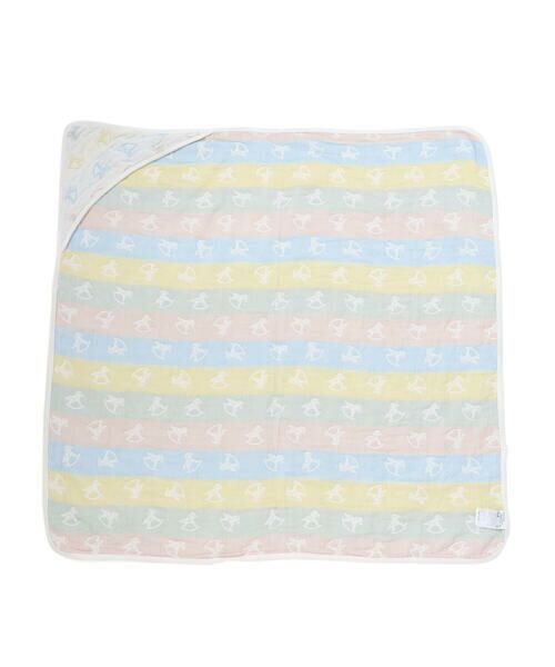 SLAP SLIP BABY / スラップ スリップ ベビー ベビー・キッズグッズ | 【お揃い】コットンクマ木馬総柄3重ガーゼおくるみベビー | 詳細6