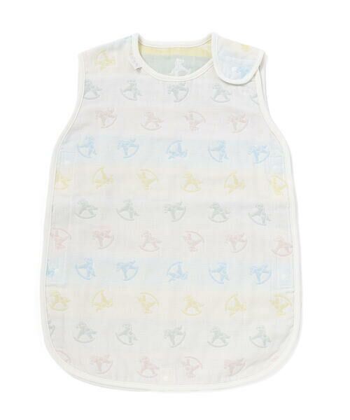 SLAP SLIP BABY / スラップ スリップ ベビー ベビー・キッズグッズ | 【お揃い】コットンクマ木馬総柄3重ガーゼスリーパーベビー（ブルー系(木馬)）