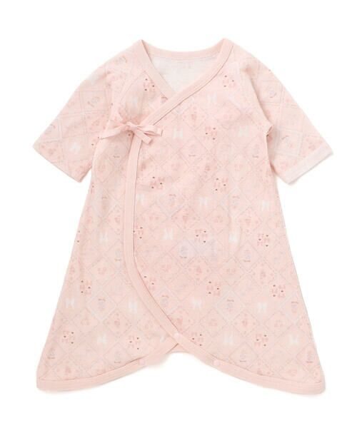 SLAP SLIP BABY / スラップ スリップ ベビー 肌着 | コットンプリント総柄コンビ肌着ベビー(60~70cm)（ピンク(タイルリボン)）