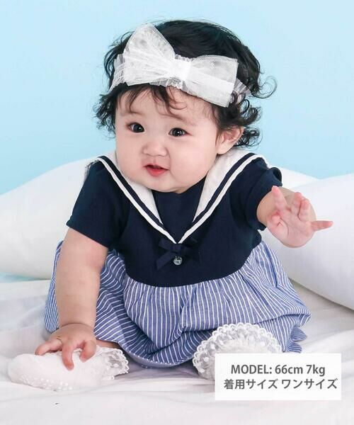 SLAP SLIP BABY / スラップ スリップ ベビー ベビー・キッズウエア | 【マリンシリーズ】セーラー襟スカラップワンピース＋ブルマセットアップベビー(70~80cm) | 詳細14
