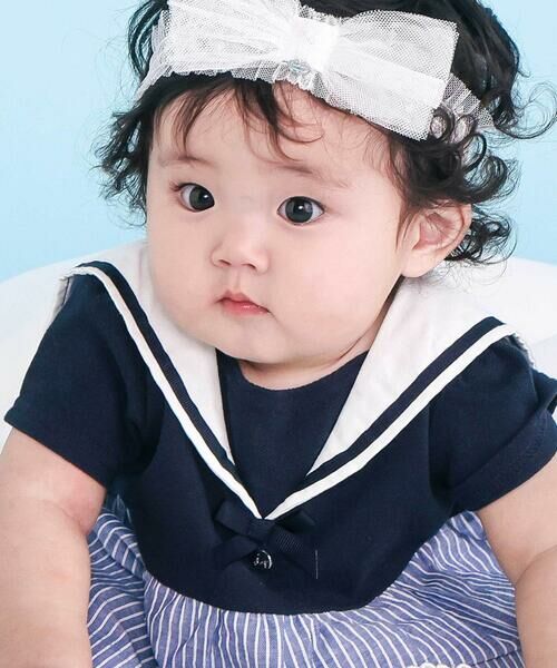 SLAP SLIP BABY / スラップ スリップ ベビー ベビー・キッズウエア | 【マリンシリーズ】セーラー襟スカラップワンピース＋ブルマセットアップベビー(70~80cm) | 詳細15