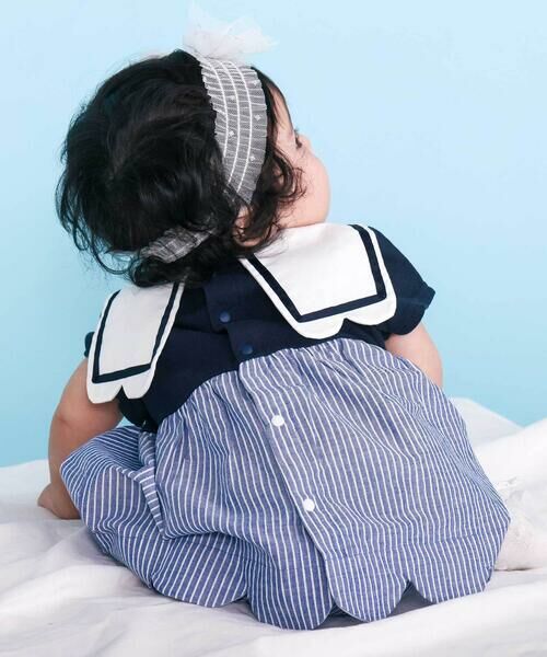 SLAP SLIP BABY / スラップ スリップ ベビー ベビー・キッズウエア | 【マリンシリーズ】セーラー襟スカラップワンピース＋ブルマセットアップベビー(70~80cm) | 詳細16