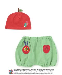 SLAP SLIP BABY / スラップ スリップ ベビー ベビー・キッズウエア | 【絵本コラボ-はらぺこあおむし-】無地&チェック柄パンツ+帽子セットベビー(70~80cm)